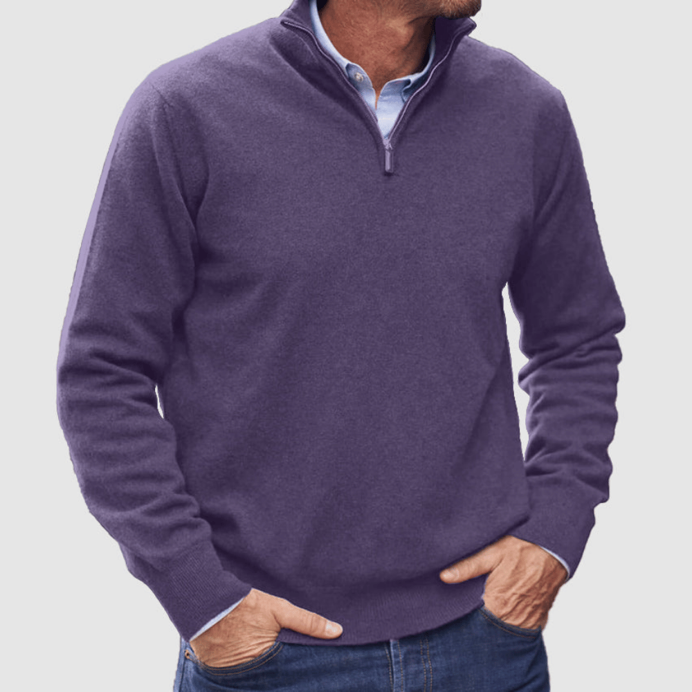 Men’s Zipper Sweater | Basic Knit