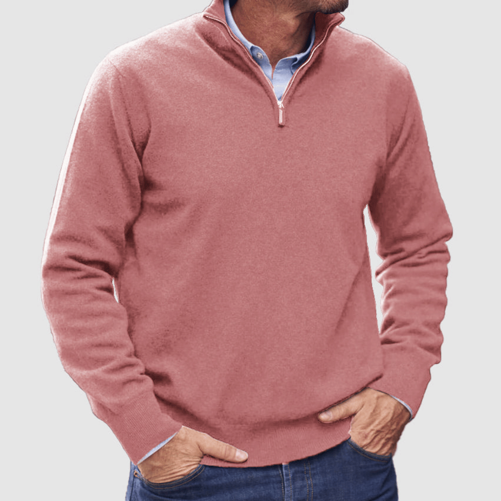 Men’s Zipper Sweater | Basic Knit