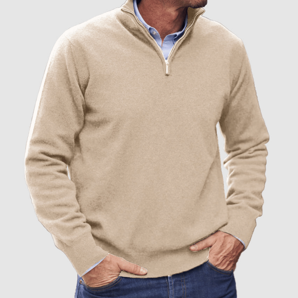 Men’s Zipper Sweater | Basic Knit