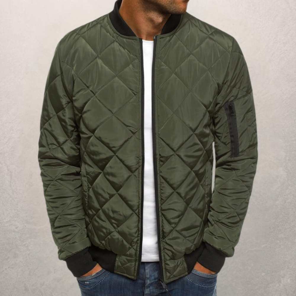 Men’s Bomber Jacket | Quilted Wind Resistant