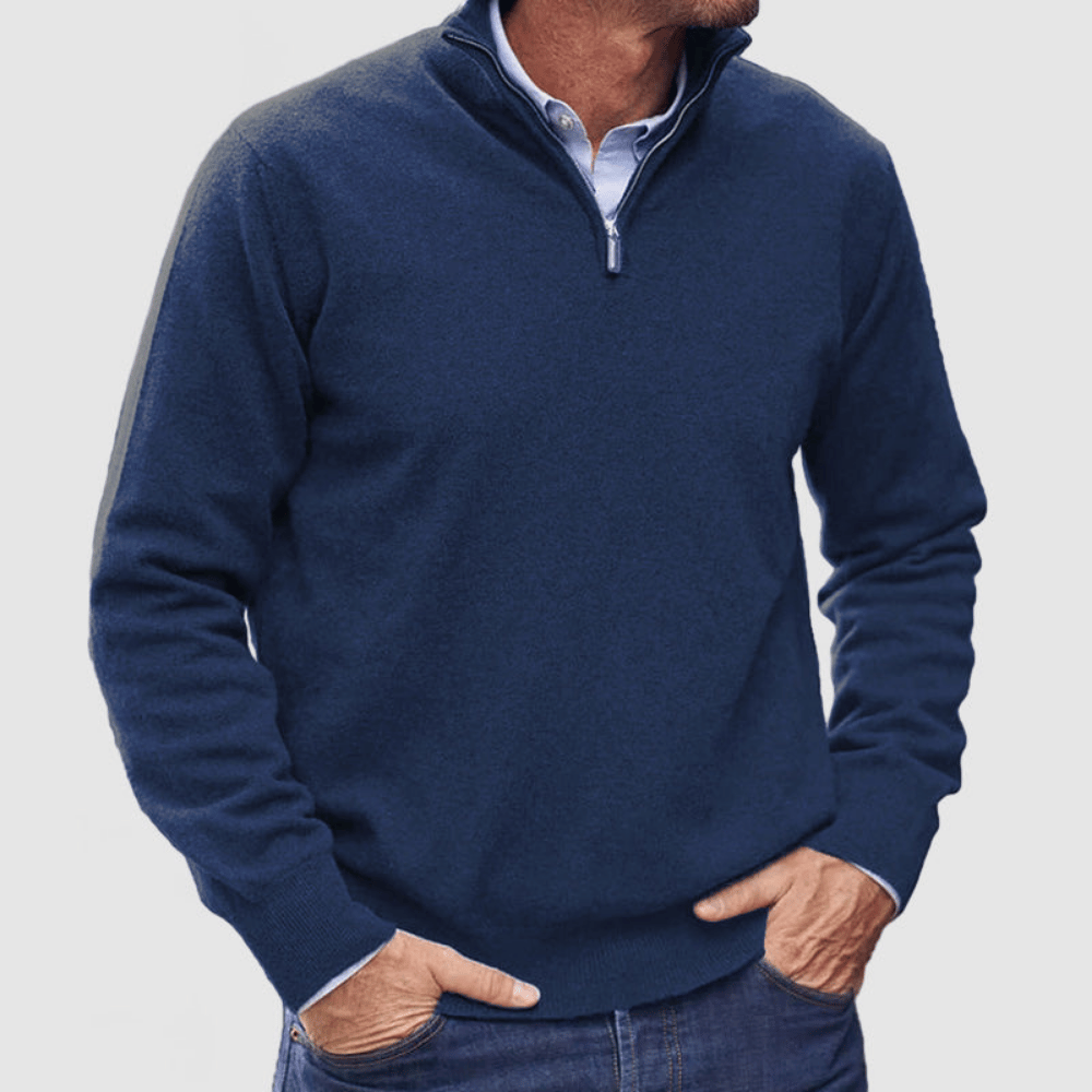 Men’s Zipper Sweater | Basic Knit