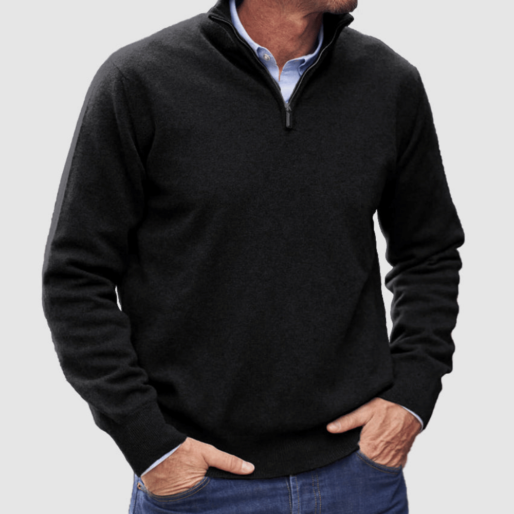 Men’s Zipper Sweater | Basic Knit