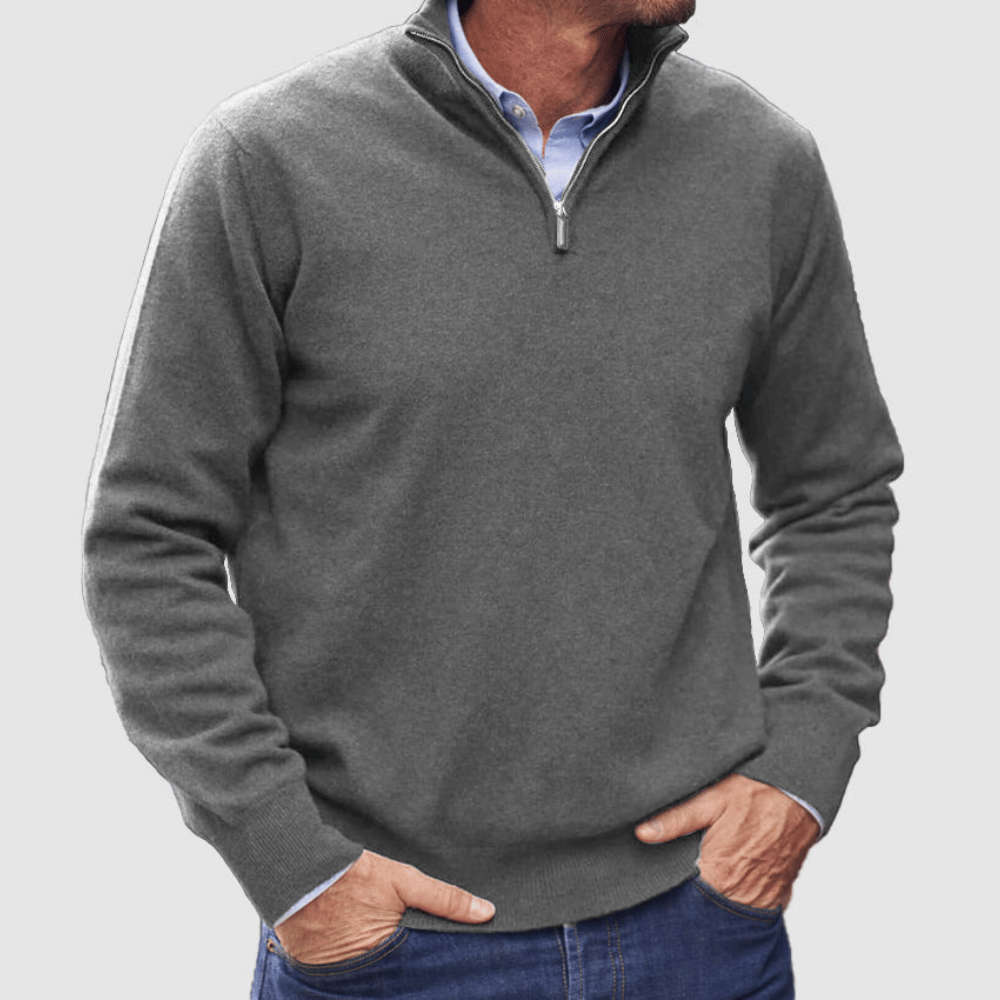 Men’s Zipper Sweater | Basic Knit