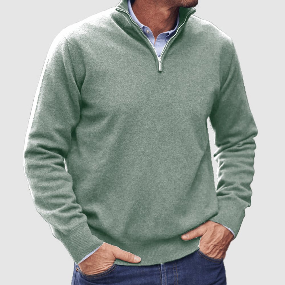 Men’s Zipper Sweater | Basic Knit