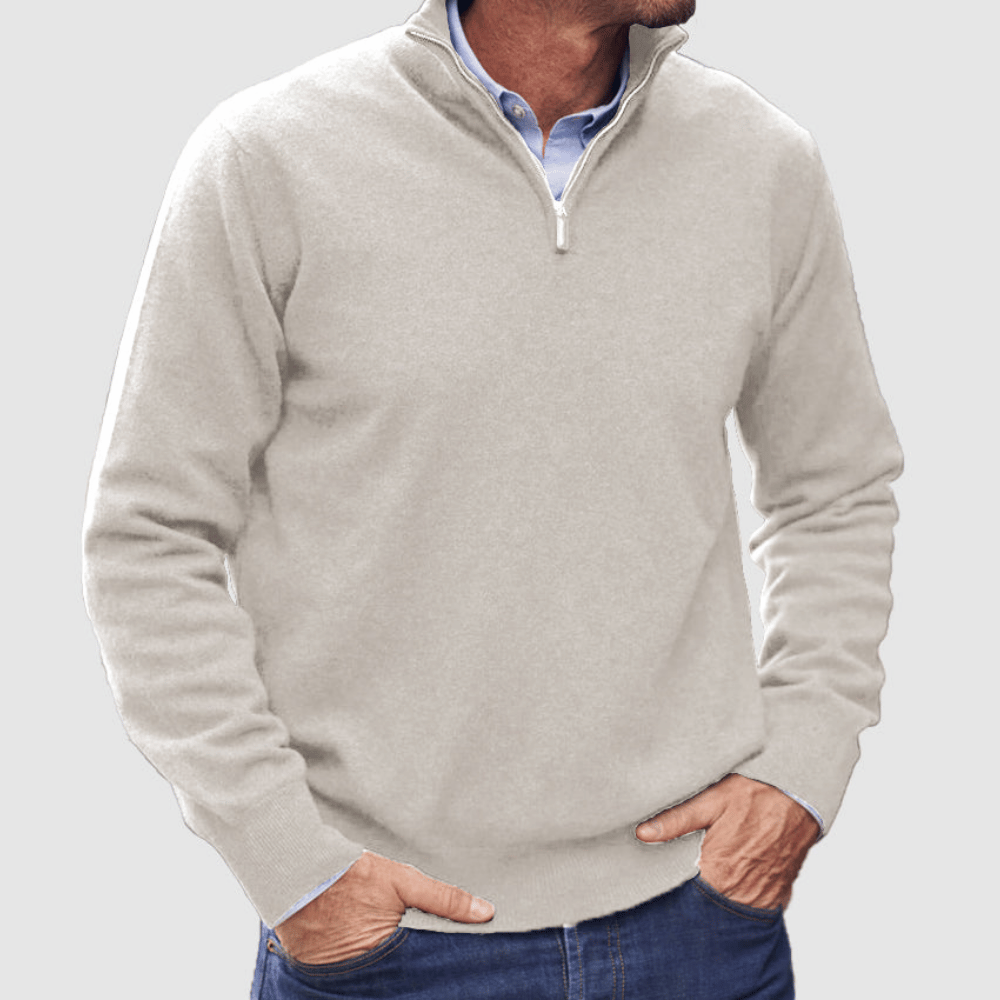 Men’s Zipper Sweater | Basic Knit