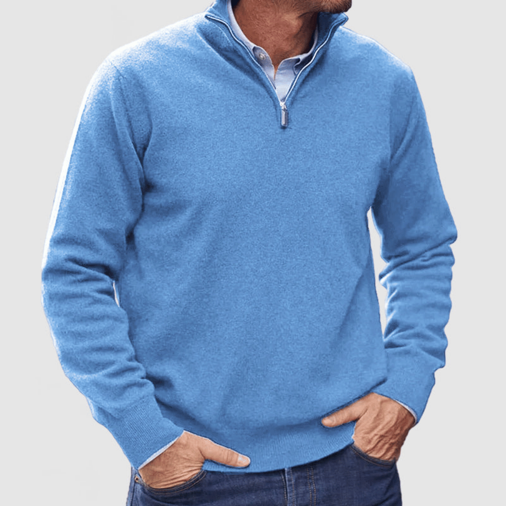 Men’s Zipper Sweater | Basic Knit
